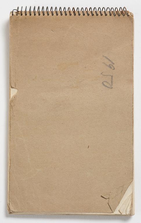 Lotte Laserstein, 10 små skissblock med teckningar.