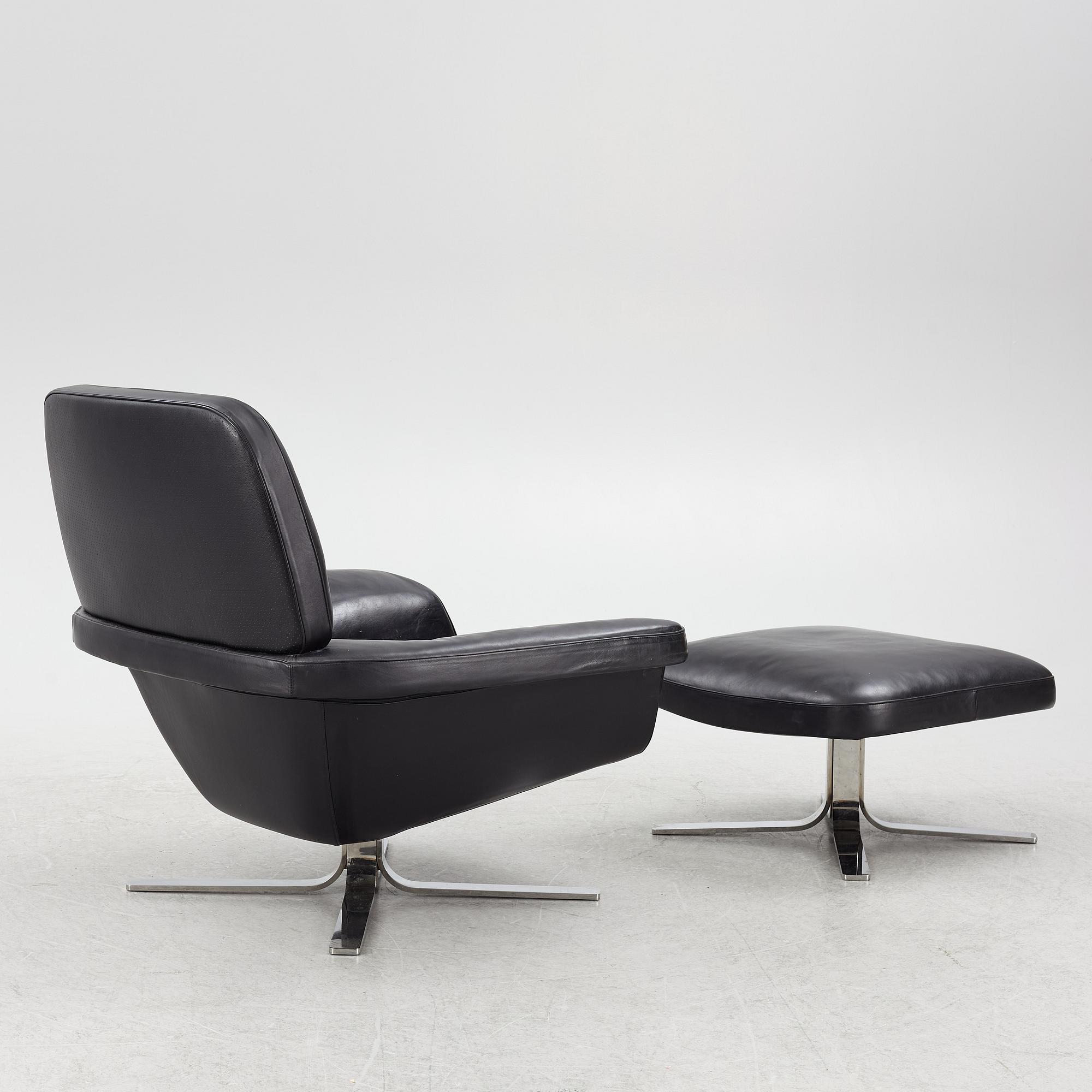 Rodolfo Dordoni, a 'Blake Soft' armchair with ottoman, Minotti, Italy.