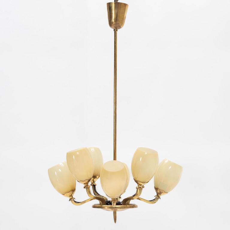 Paavo Tynell, a model 1382 ceiling lamp, Taito Oy or Idman, 1940's.