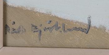 RICHARD BJÖRKLUND, olja på pannå, sign.