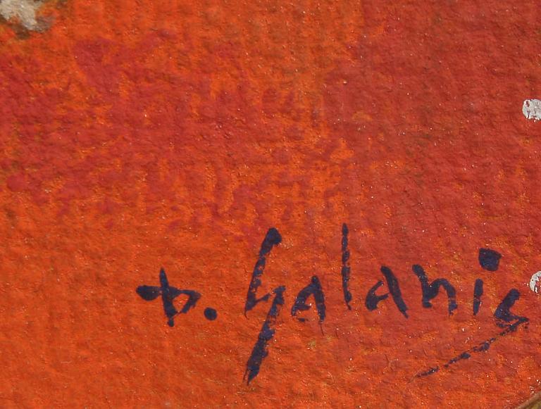 DIMITRIOS GALANIS, blandteknik på papper, sign.
