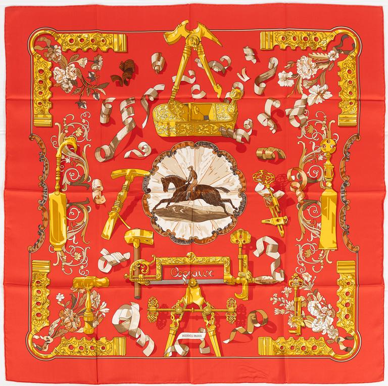 Hermès, scarf, "Copeaux".