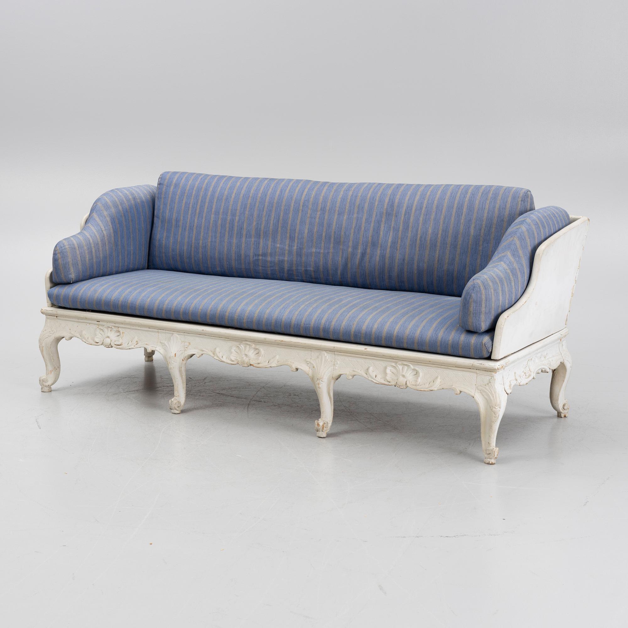 A Swedish Rococo-style sofa,  19th century.