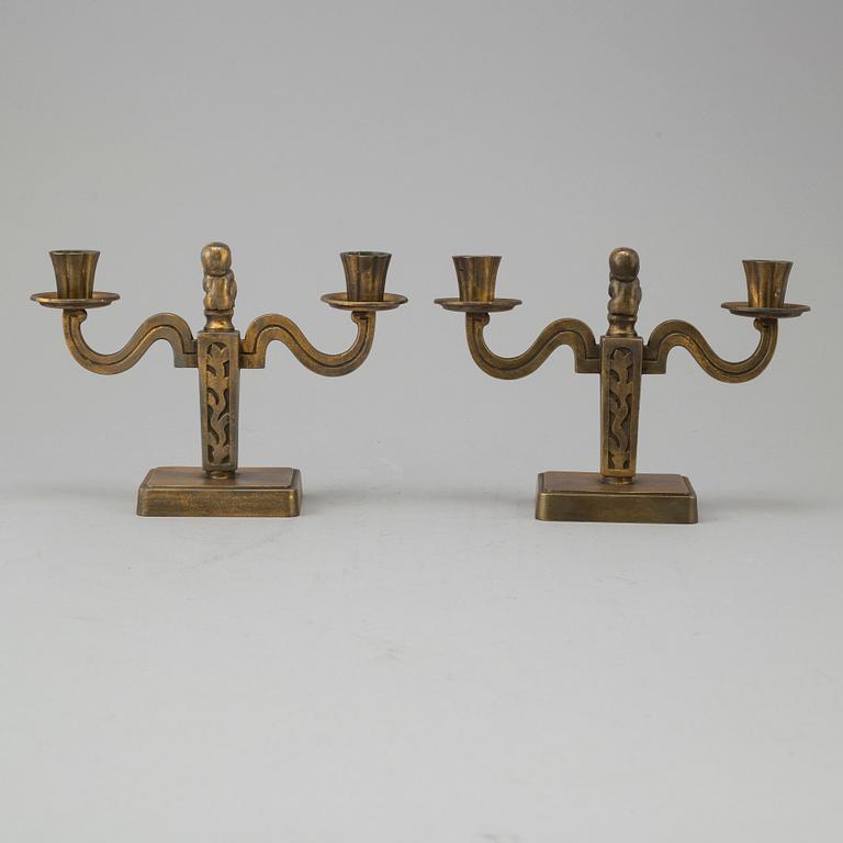 A pair of Art Deco candelabra, 1920s / 30s.