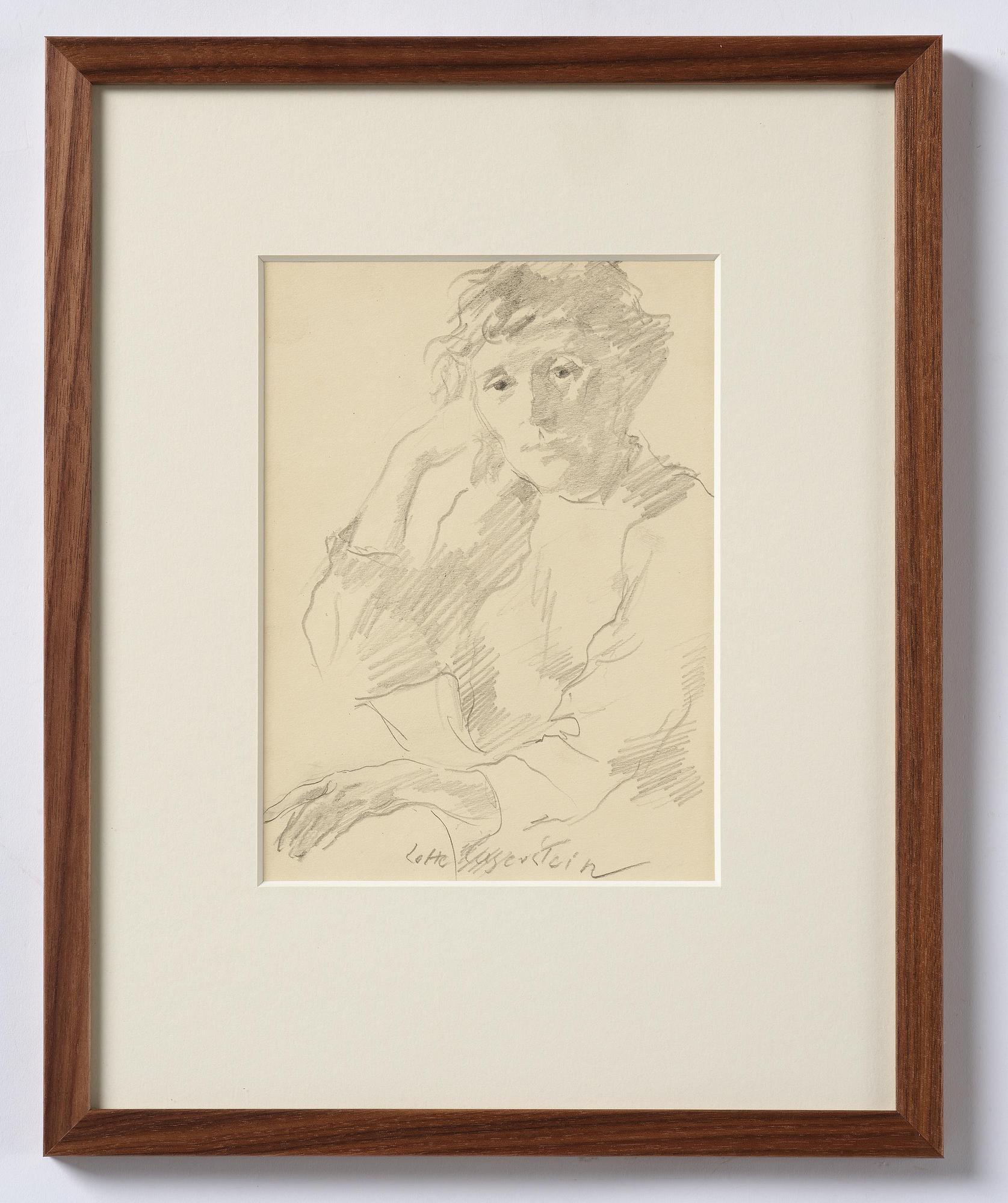 Lotte Laserstein, Traute is leaning on her hand.