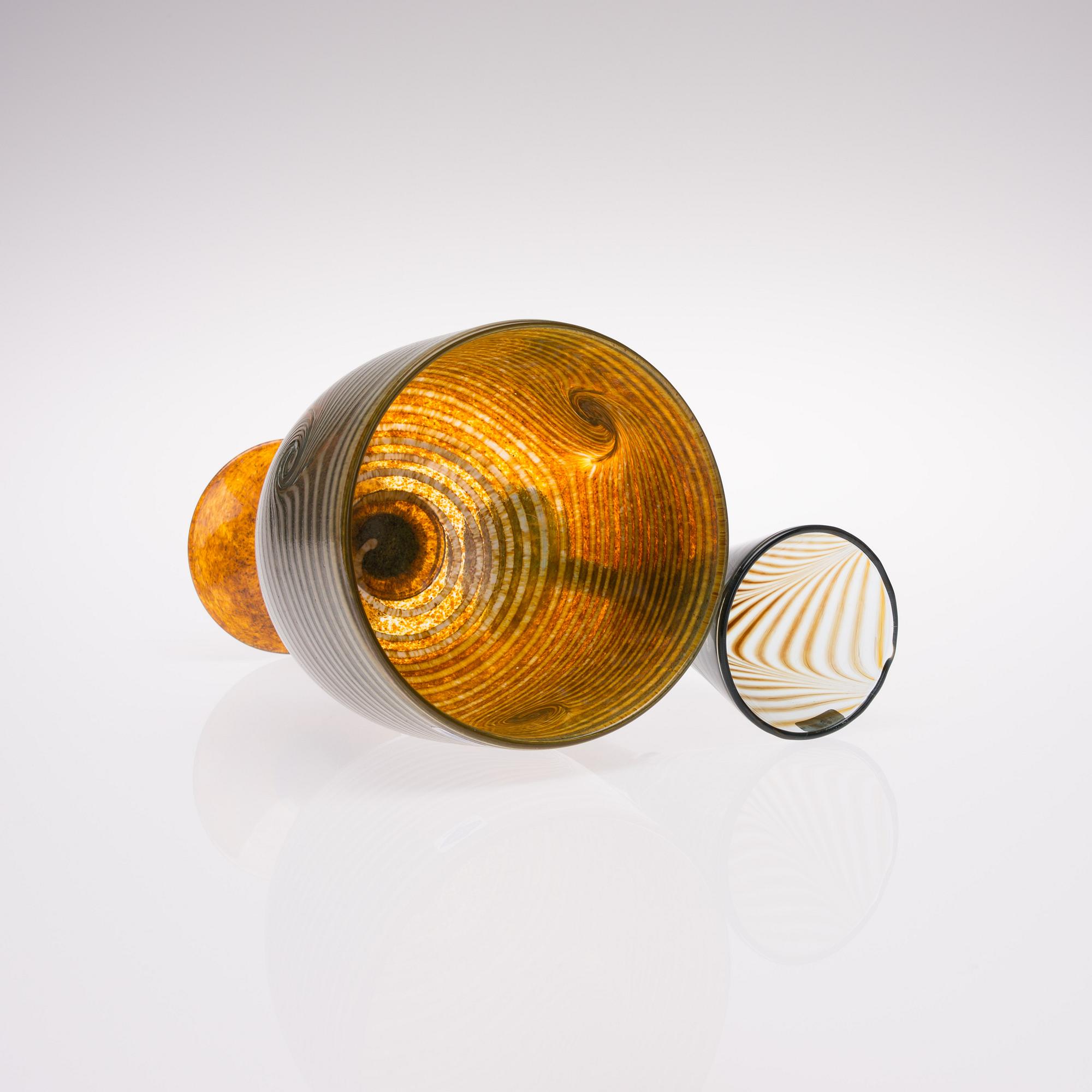 OIVA TOIKKA, KONSTGLAS, 3 st, Pro Arte Ranta, signerade.