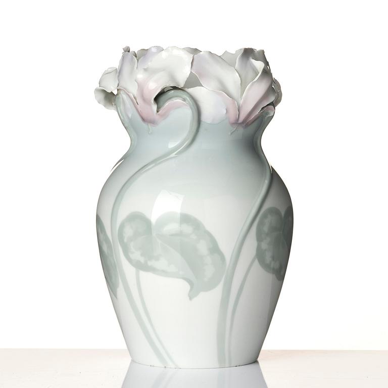 Waldemar Lindström, & Karl Lindström (1865-1956), a porcelain vase, Rörstrand, ca. 1900.