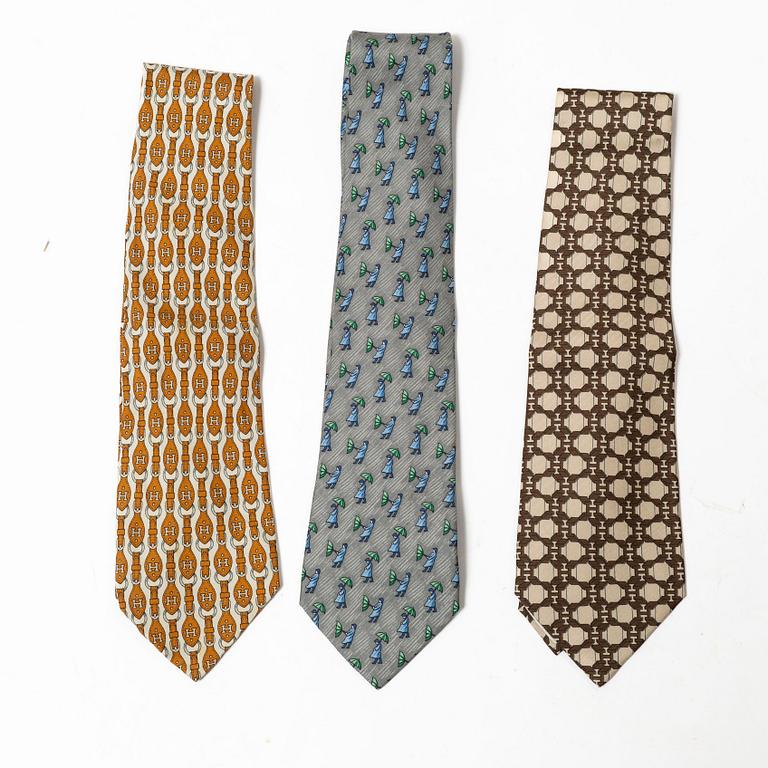 Hermès, ties, 3 pcs.