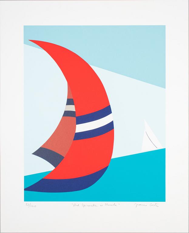 Franco Costa, "Red spinnaker in Florida", "Newport's sunset", "Head up to keep clear", "The pride of Italia" (4).