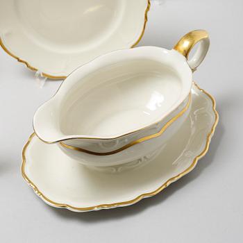 98 pieces of porcelain tableware partly from KPM in Germany, model "Royal Ivory", around the mid 20th century.