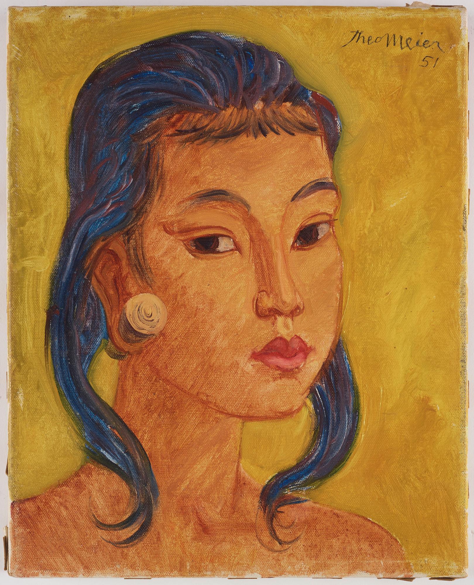 Theo Meier, "Young woman face".