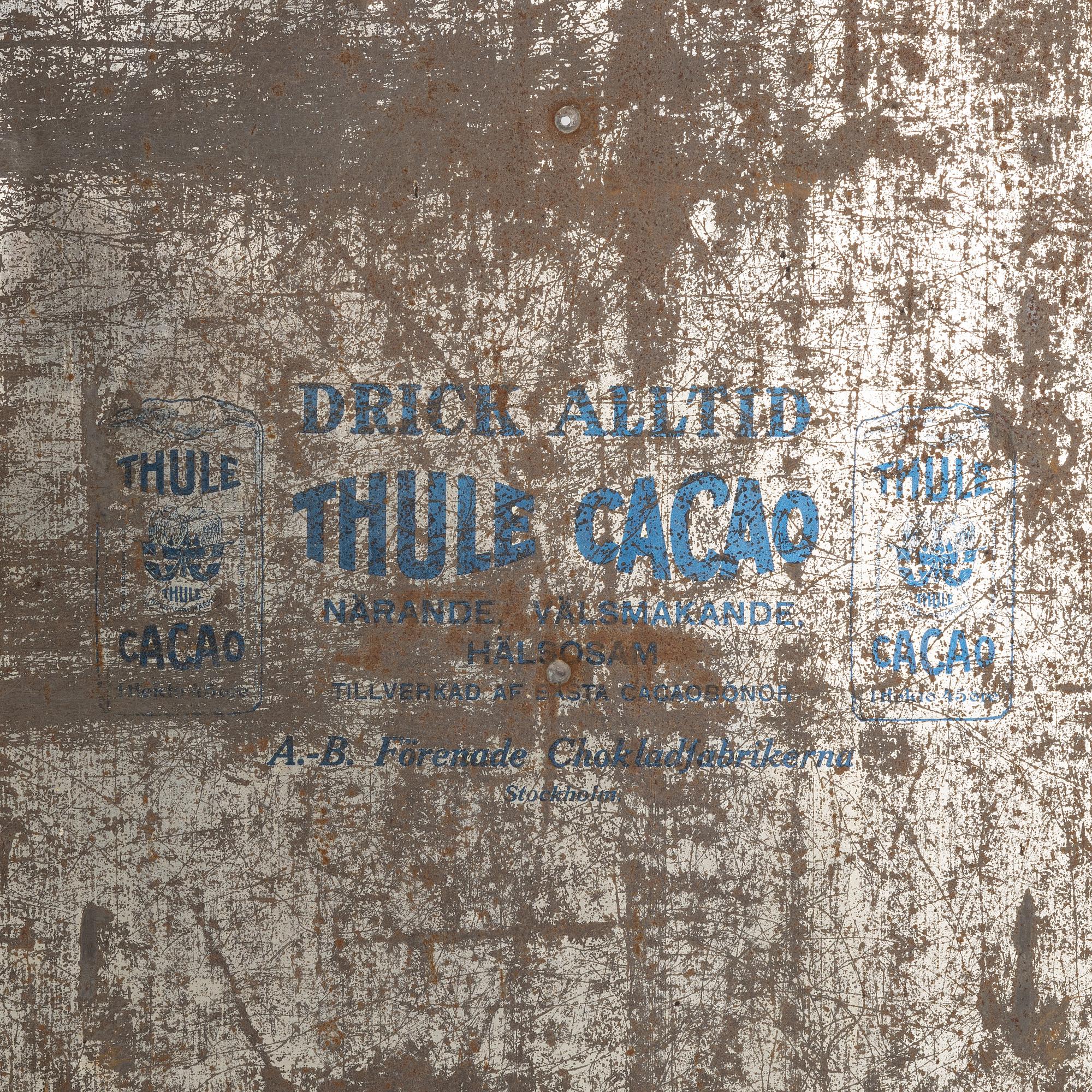 A sheet metal cabinet, 'Thule Cacao', early 20th Century.