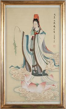 SIDENMÅLNINGAR, ett par, 1900-tal.