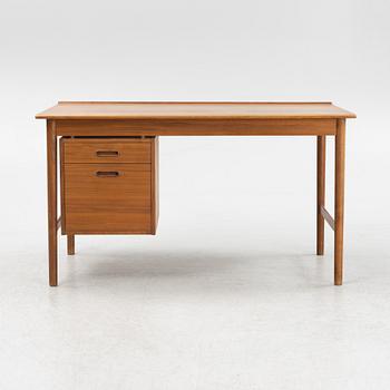 A teak veneered desk, Seffle Möbelfabrik, mid 20th Century.