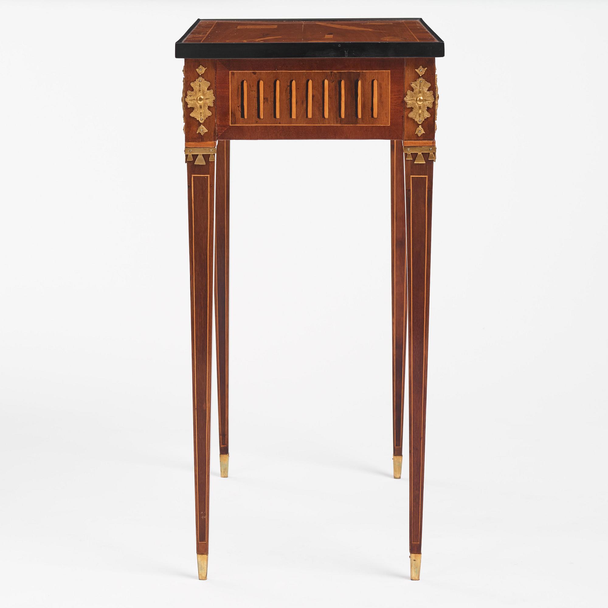 A Gustavian table by A Lundelius (master in Stockholm 1778-1823), not signed, late 18th Century.
