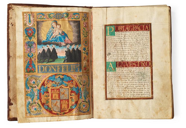 OFFICIELLT PROTOKOLL, handskrift, Valladolid, Spanien ca 1589.