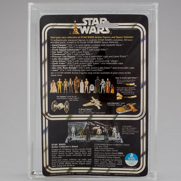 STAR WARS, Jawa 12 back-B AFA70 EX+, Kenner 1978.