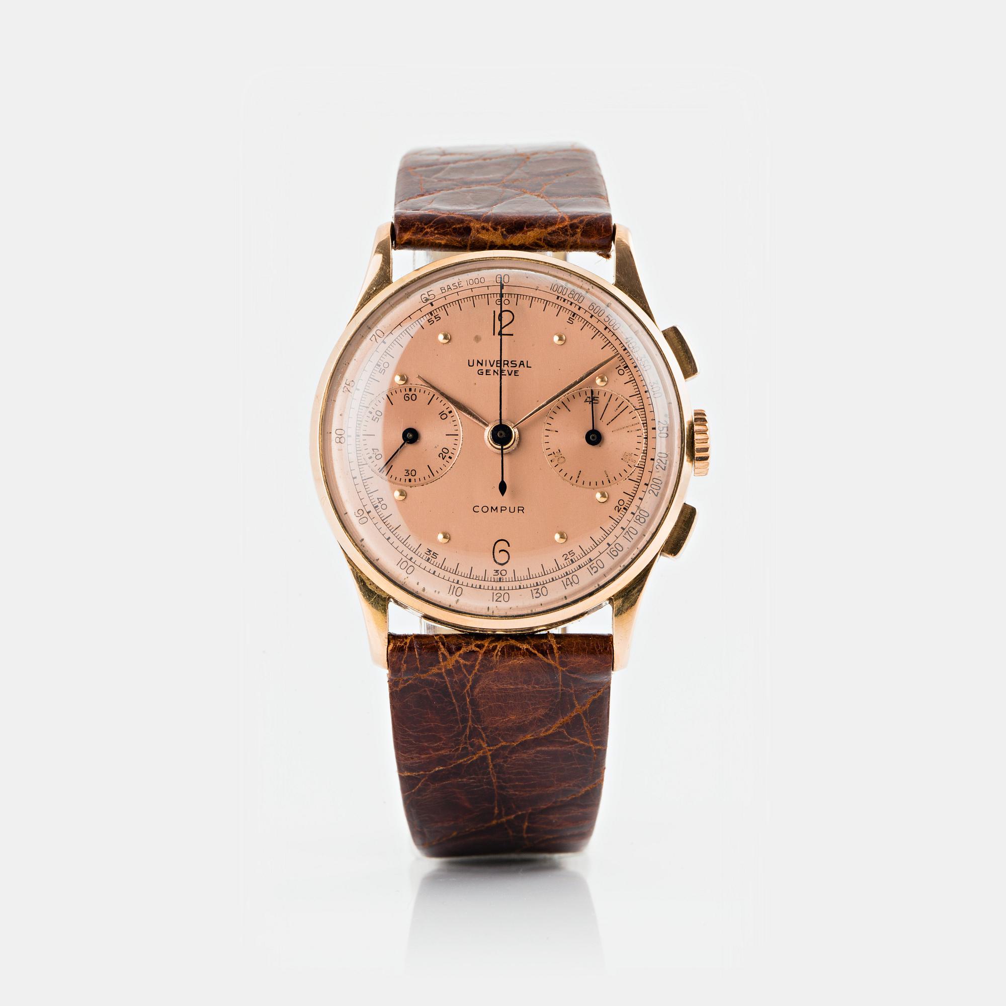 UNIVERSAL GENÈVE, Compur, chronograph.