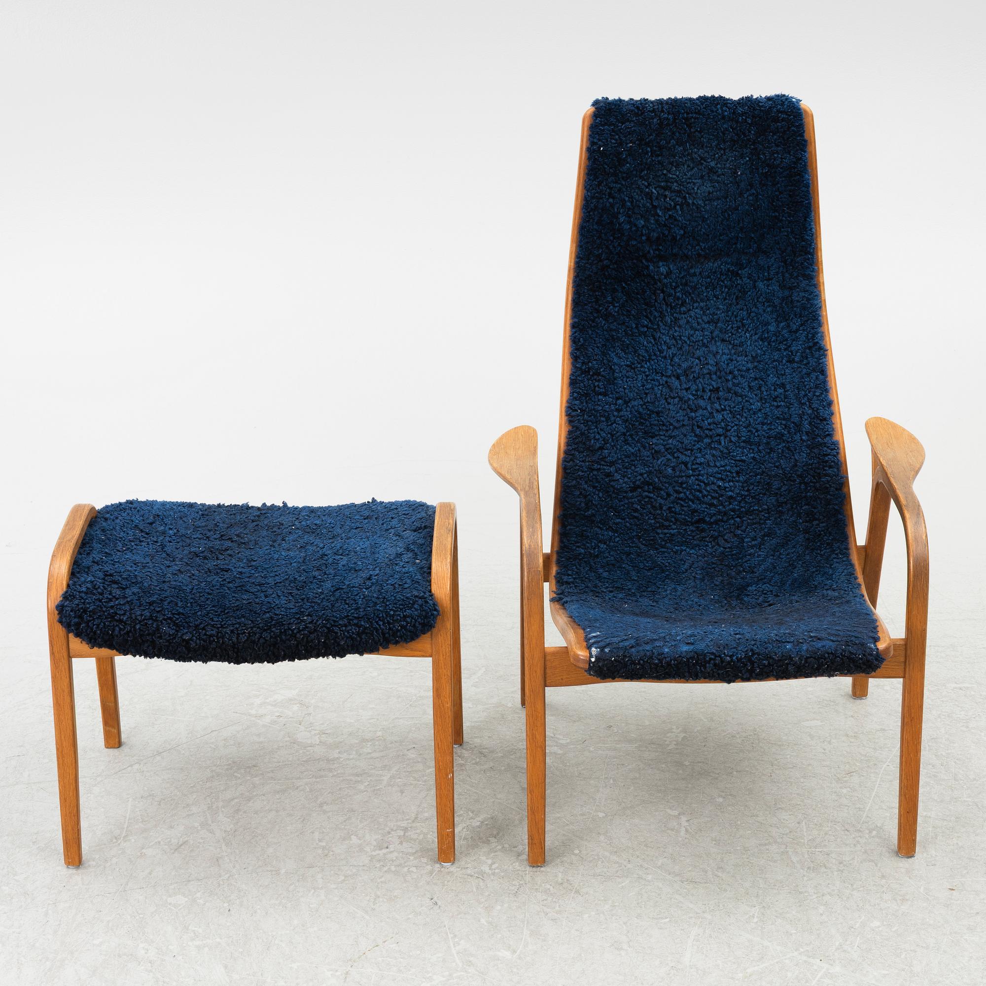 Yngve Ekström, a Swedese 'Lamino' armchair and foot-rest, Sweden, 2004.
