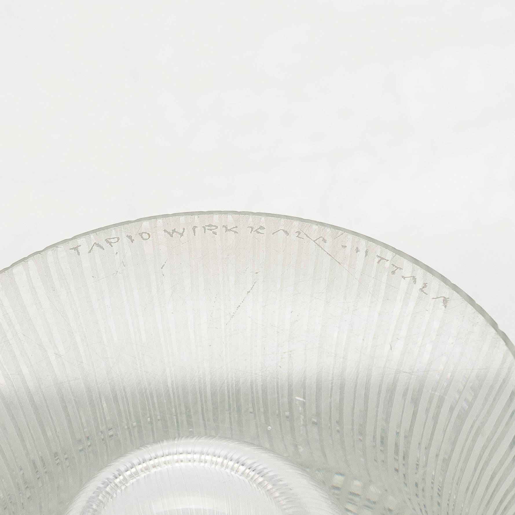 Tapio Wirkkala, A 'Chanterelle' glass vase, signed Tapio Wirkkala, Iittala.