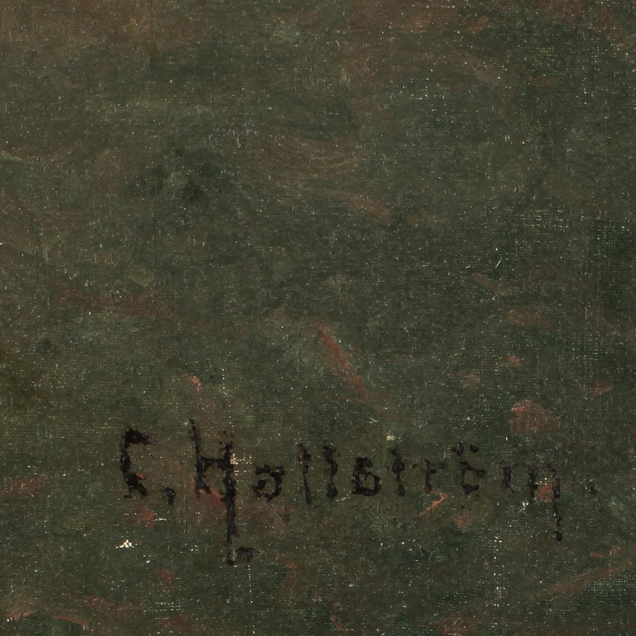 CARL HALLSTRÖM, olja på duk, signerad.