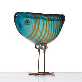 Alessandro Pianon, a "Pulcino" glass bird, Vistosi, Italy 1960's.