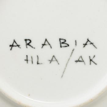 12 plates and a bowl 'Sunflower', Hiilkka-Lisa Ahola, Arabia 1960's.