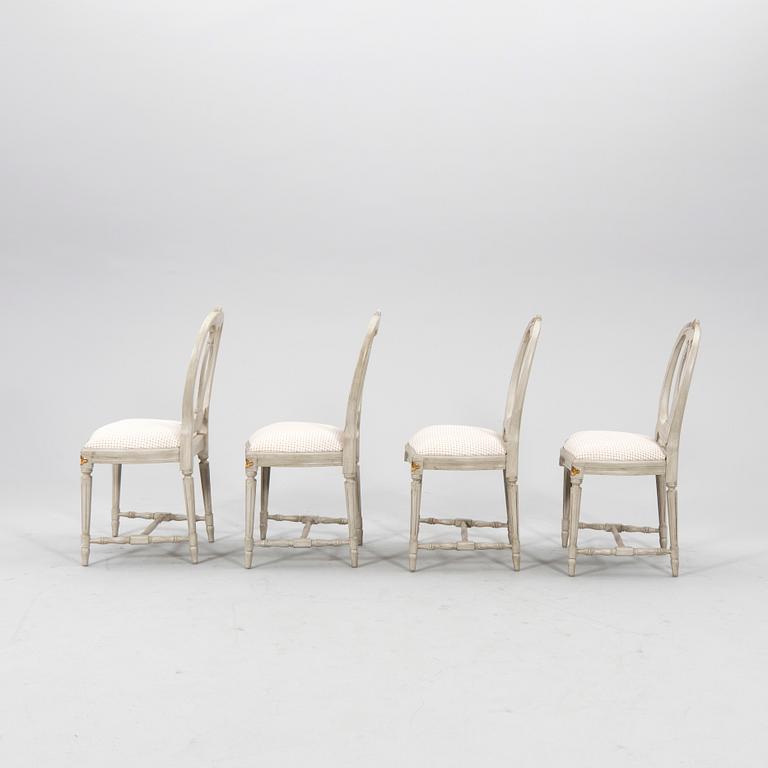 Dining set 9 pieces Gustavian style mid/second half of the 20th century.