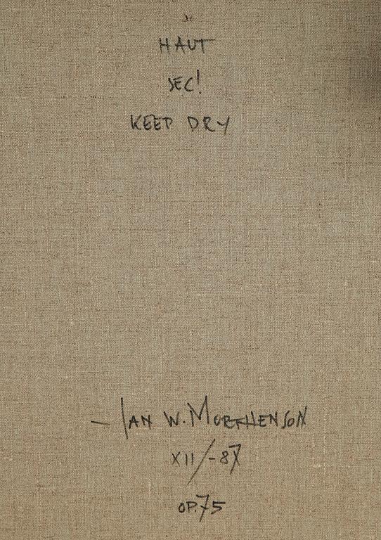 JAN W. MORTHENSON, olja på duk, signerad och daterad XII/-87 á tergo.