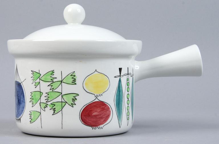 SERVISDELAR, 4 delar, flintgods, "Picknick", Marianne Westman, Rörstrand.