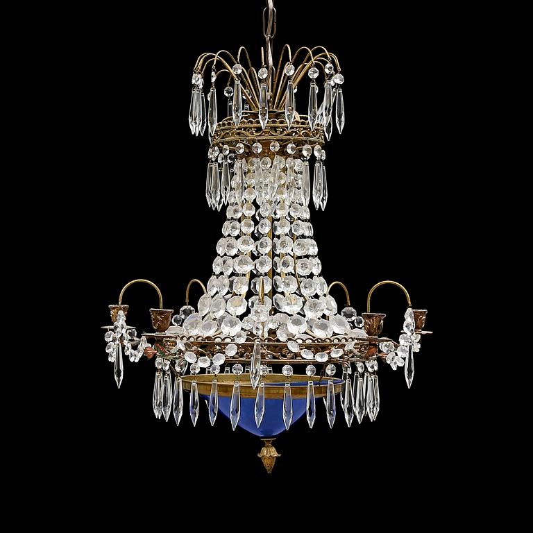 LJUSKRONA, empirestil, 1900-talets första hälft. Höjd ca 60 cm.