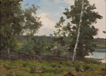 FREDRIK AHLSTEDT, oil on canvas, fastened on board, not signed.