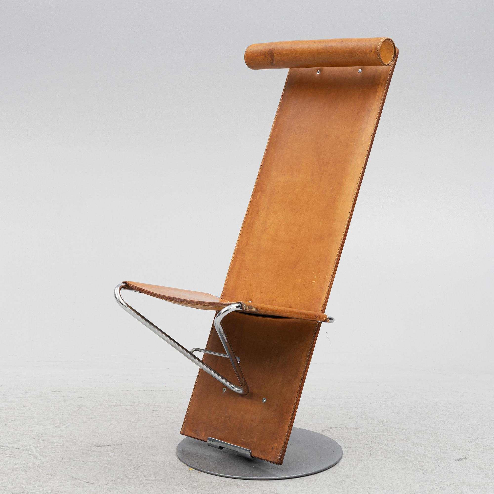 Börge Lindau & Bo Lindekrantz, a chair, "Plankan", Lammhults, later part of the 20th century.
