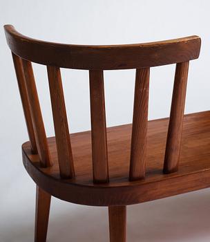 Axel Einar Hjorth, a stained pine 'Utö' sofa, Nordiska Kompaniet 1930s.