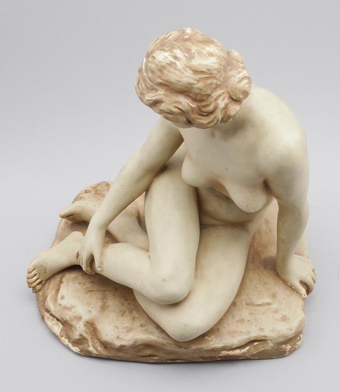 SKULPTUR, lergods, signerad CBLE 1251 Eneret, 1900-talets första hälft.