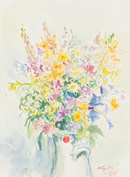 Kylli Koski, watercolour, signed and dated -88.