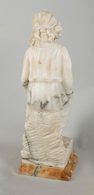 SKULPTUR, alabaster, sannolikt Italien, 1800-/1900-tal.