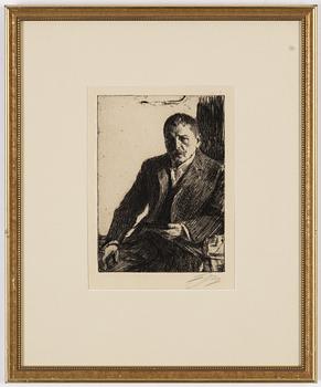 Anders Zorn, etching, 1904, signed in pencil.
