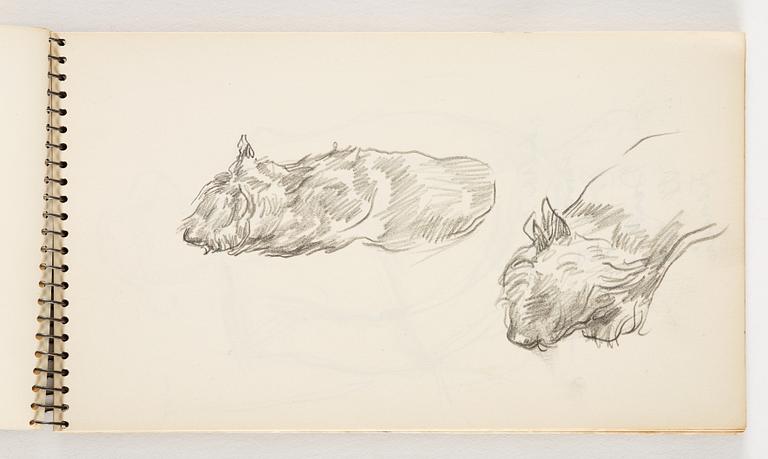 Lotte Laserstein, 4 skissböcker med blyertsteckningar.