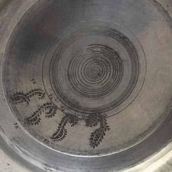 A Swedish pewter lidded porridge bowl , mark of Gustaf Silow (1848-75) and nine 19th century pewter tankards.