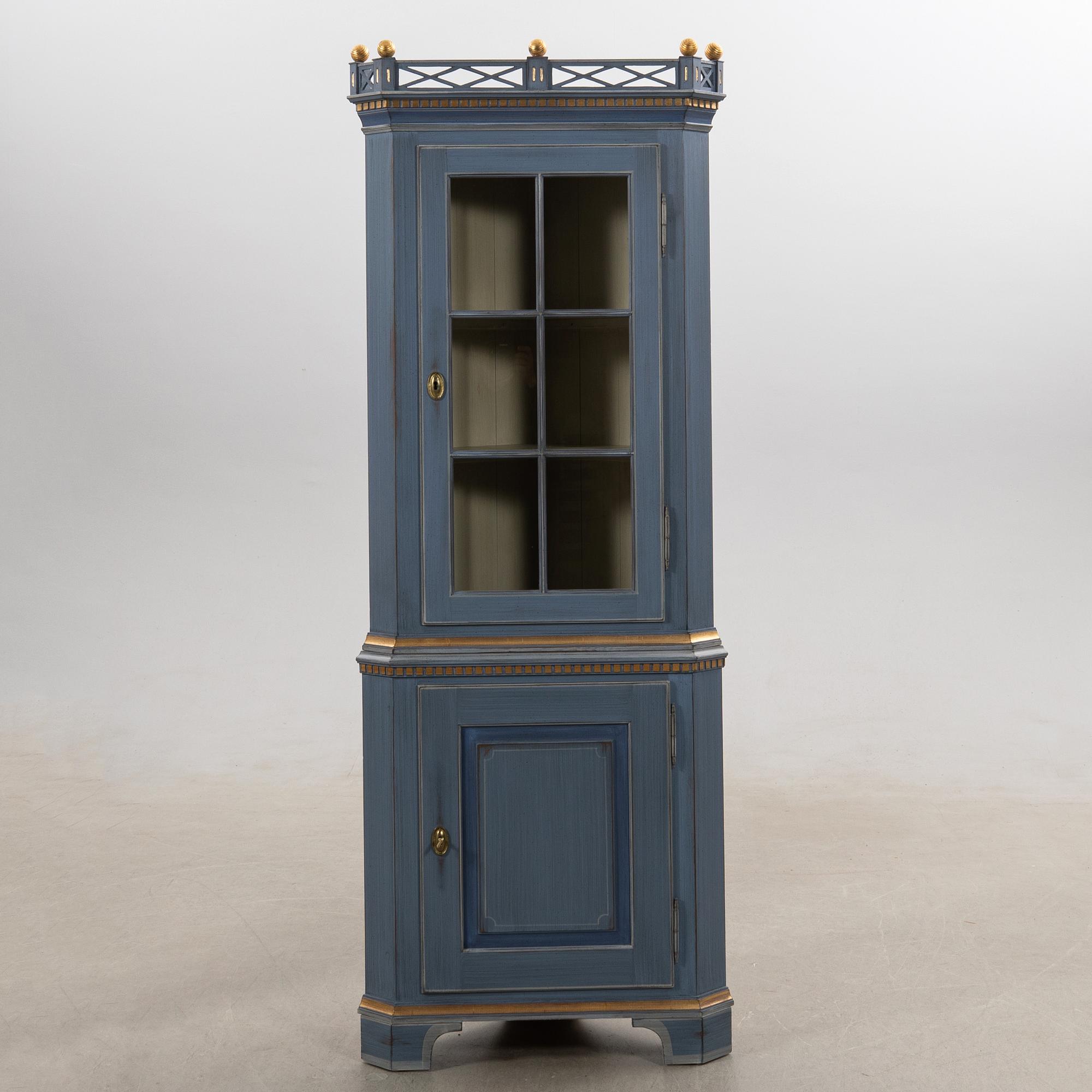 Corner cabinet, K.A. Roos, Helsingborg, second half of the 20th century.