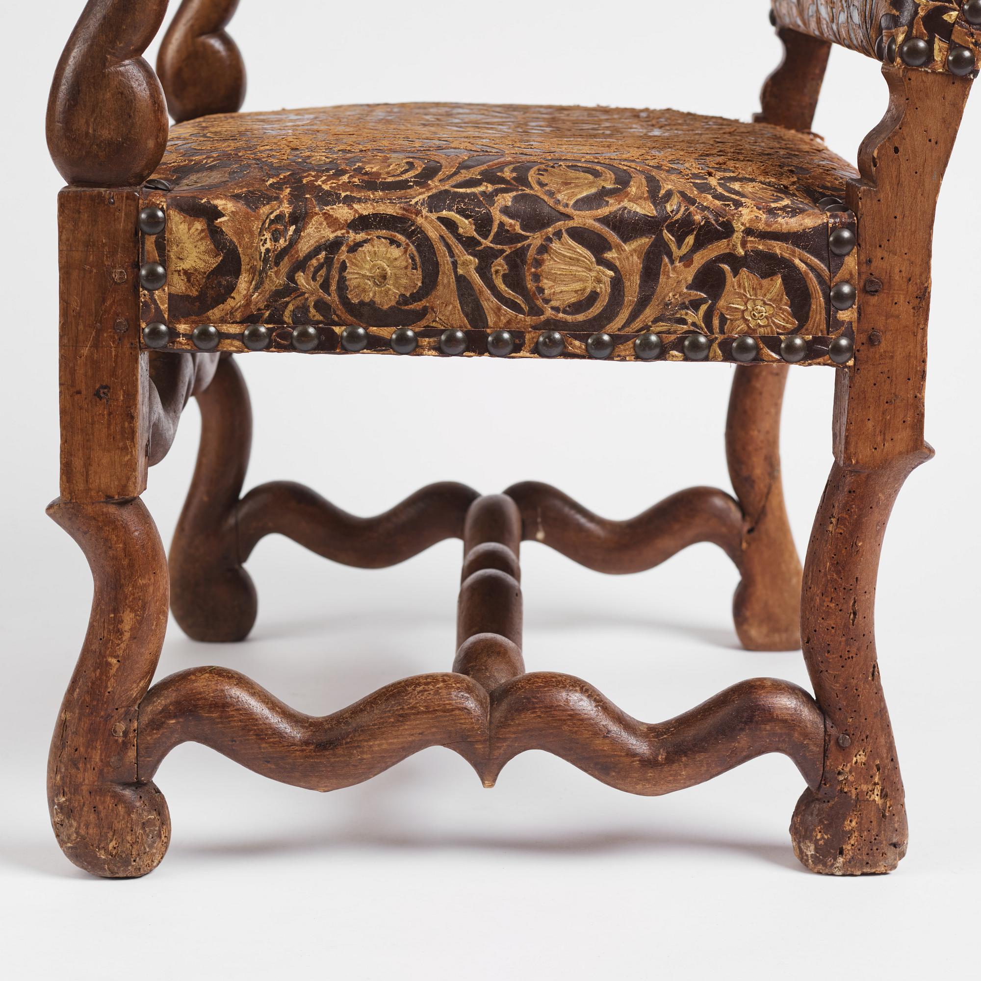 Karmstol, omkring år 1700, Barock.