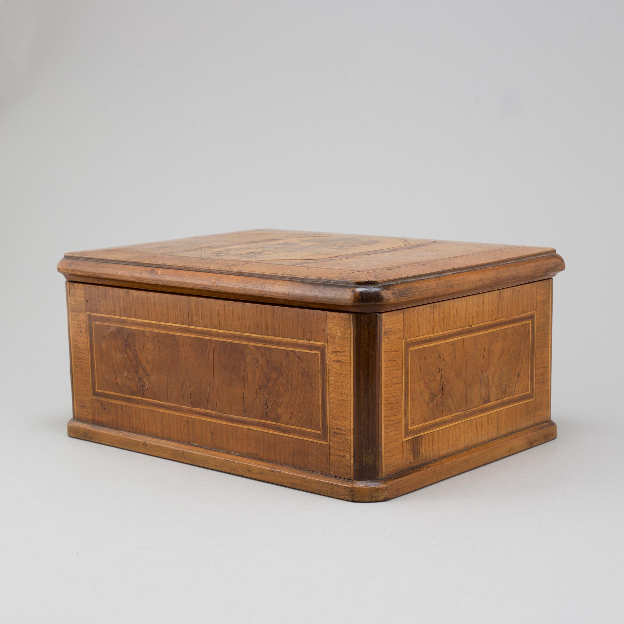 A late 19th century wooden box.