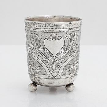 S.M. Ikonnikov, a silver beaker, Moscow 1872.