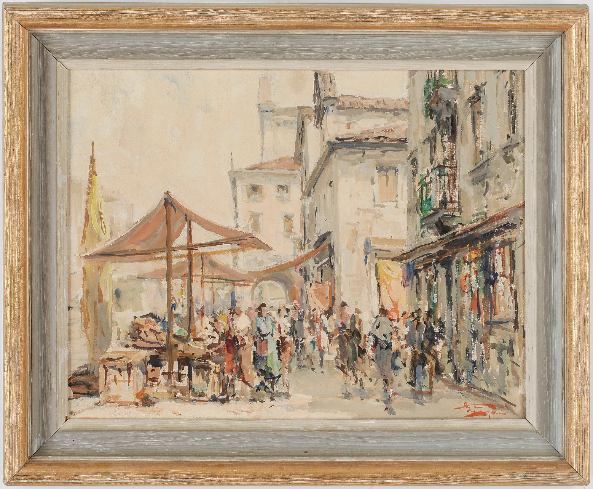 LUIGI PAGAN, olja på duk. Signerad.