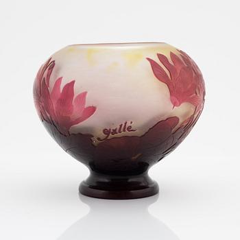 Emile Gallé, an Art Nouveau cameo glass vase, Nancy, France.