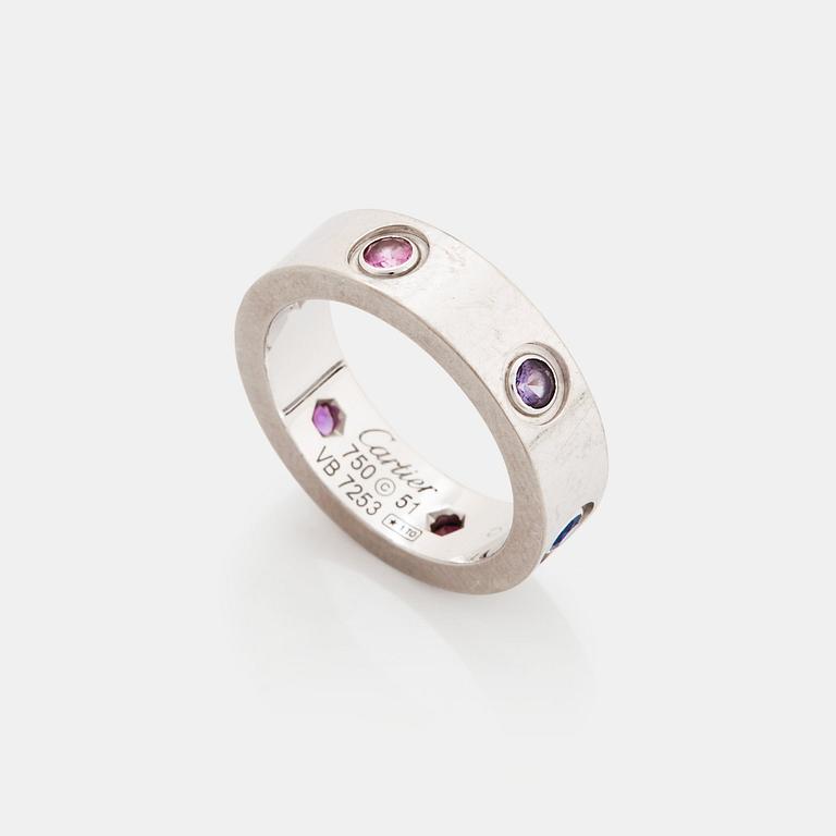 A Cartier "Love" ring in 18K white gold.