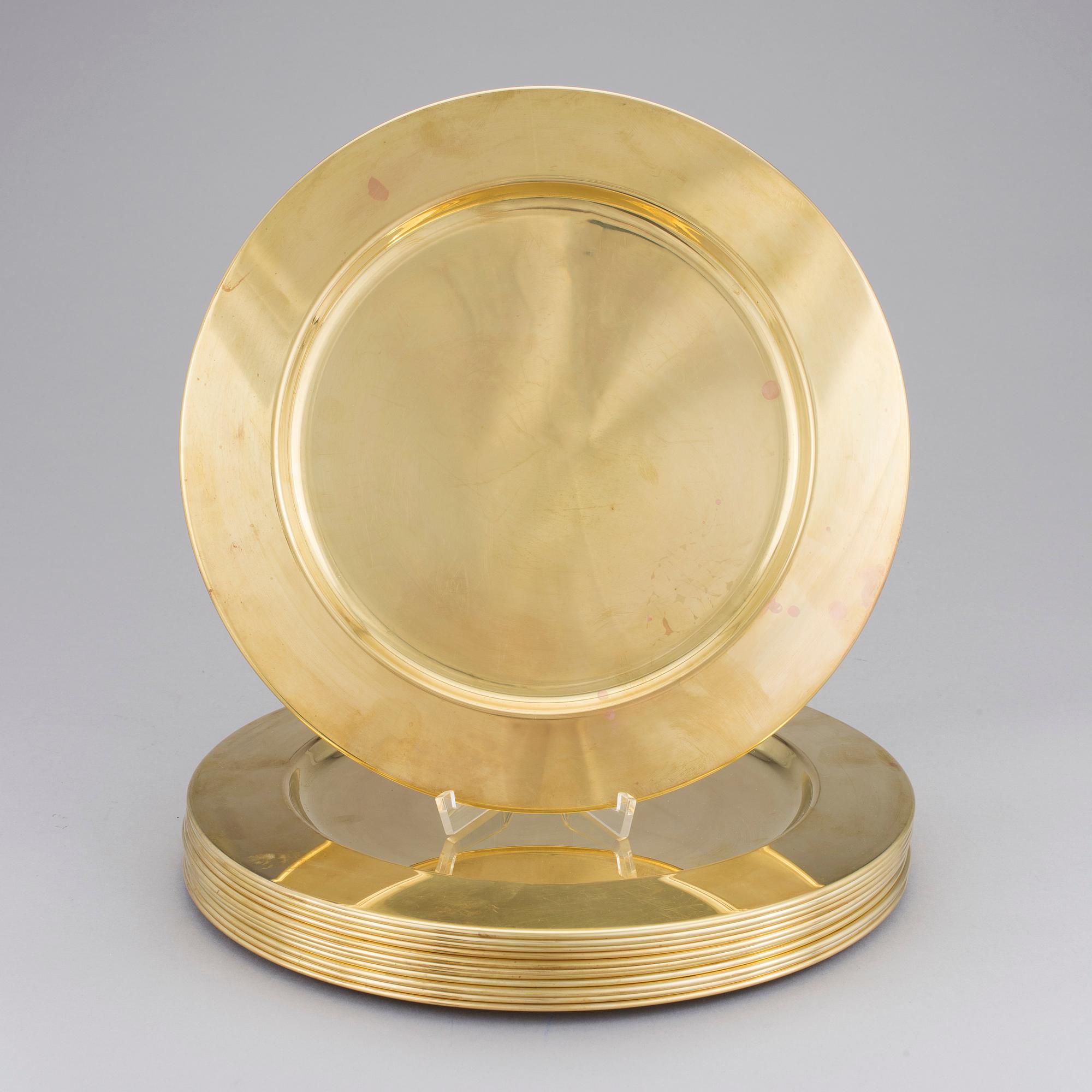 KUVERTTALLRIKAR, 12 st, mässing. Scanmalay. Danmark.