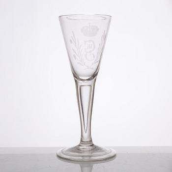A Gustavian glass, late 18th 
Century.