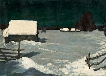 325. Nikolai Mihailovits Fokin, WINTER LANDSCAPE.